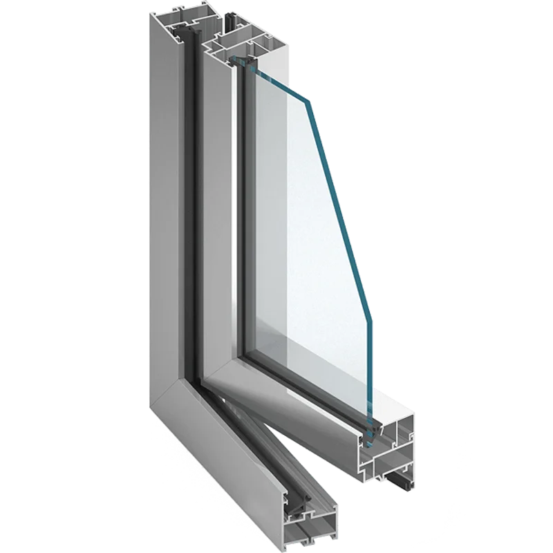 Fenêtre aluminium MB-45 — profil non isolé, idéal pour cloisons intérieures