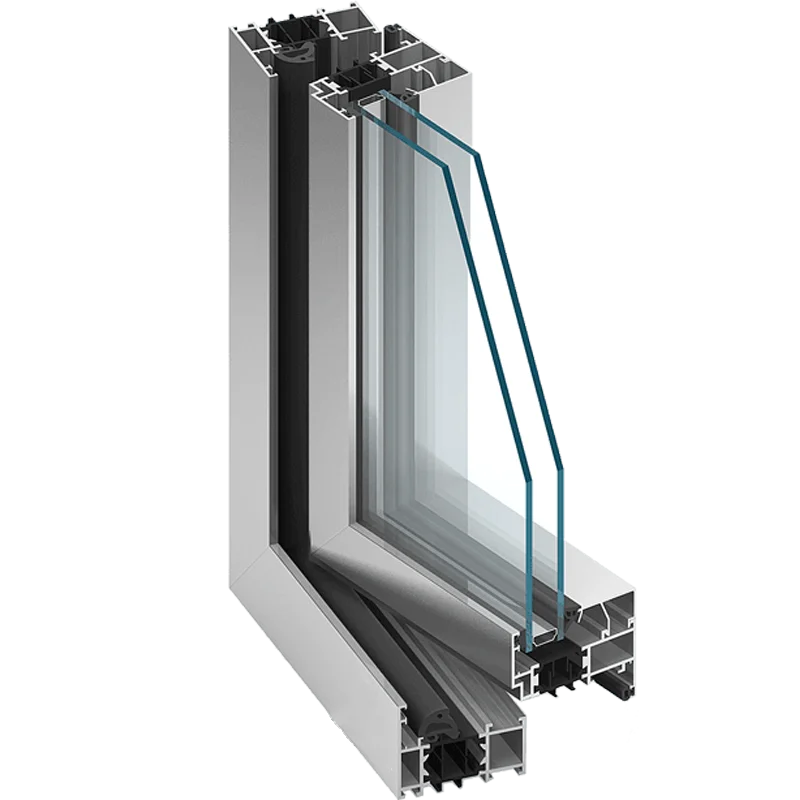 Porte aluminium MB-70 — isolation performante entrée extérieure